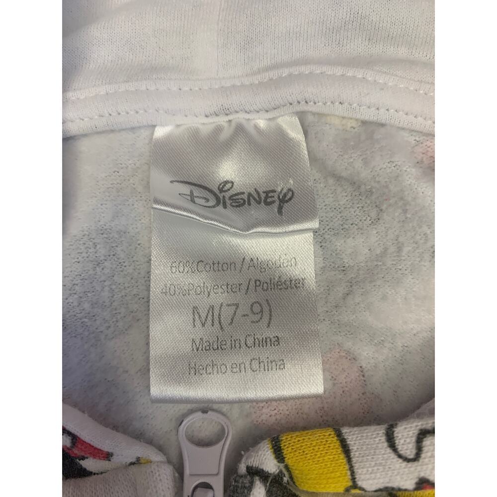 DISNEY Juniors All Over Print Mickey Mouse Full Zip Hoodie / Size: M 7-9 - Picture 3 of 8